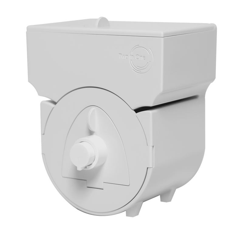 Toilettenpapierspender -  Entdecken Sie die formschöne Toilettenarmatur - Two in One Sanitary mit integriertem Desinfektionsgel Spender. Maximale Hygiene für Ihr Bad. Einfache Wandmontage, universelle Befüllung & sicherer Schutz für Toilettenpapier & Desinfektionstücher. Vermeiden Sie Kreuzkontamination und sorgen Sie für saubere Hände.